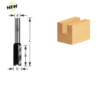Timberline Carbide Tipped 1/4 inch Shank Straight Plunged Router Bit. Ideal for Carpenters, Woodworking Workshops and More- 100-42 MEGA
