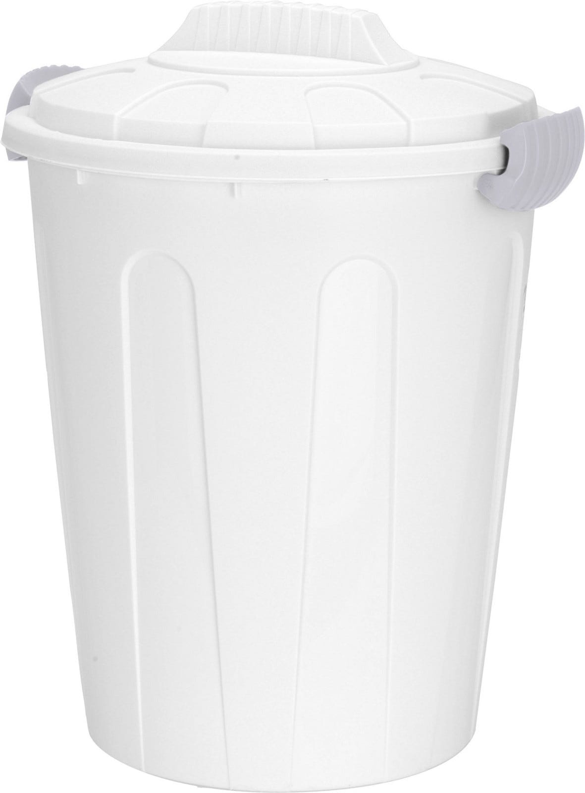 White Maxibin 23 Litres (6.07 gal) Maxi nappy toy storage bin waste bin laundry bin Wheelie Bin Waste Bin The low profile, Maxi barrel is for universal use with 2 durable clasp grips for comfort -WMB