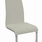 Anges High Back Dining Chairs Black And Chrome (Set Of 4) Collection: Stanton - 100515WHT ebuystt