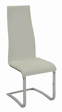 Anges High Back Dining Chairs Black And Chrome (Set Of 4) Collection: Stanton - 100515WHT ebuystt