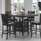 Jaden Upholstered Counter Height Stools Black And Espresso (Set Of 2) - 100959 ebuystt