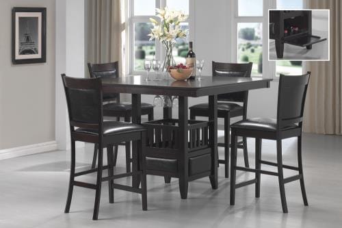 Jaden Upholstered Counter Height Stools Black And Espresso (Set Of 2) - 100959 ebuystt