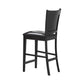 Jaden Upholstered Counter Height Stools Black And Espresso (Set Of 2) - 100959 ebuystt