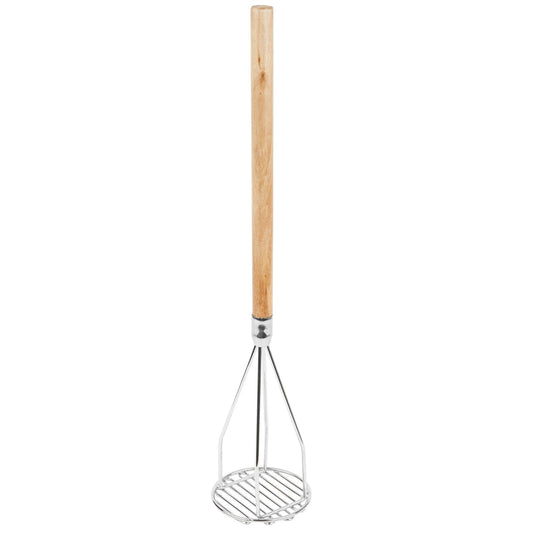 Royal Industries Potato Masher with Round Base, Chrome, 24 inch, Silver Increase efficiency in your commercial kitchen while reducing employee fatigue with this 24 inch potato masher-ROY PM RD 24 Hannah's Variety Store