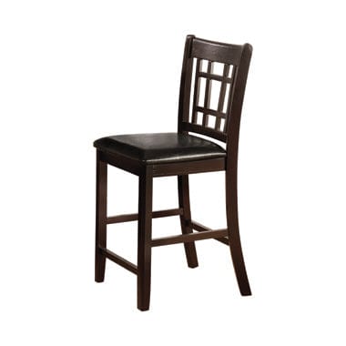 Lavon Upholstered Counter Height Stools Black And Espresso (Set Of 2)- 102889 ebuystt