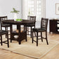 Lavon Upholstered Counter Height Stools Black And Espresso (Set Of 2)- 102889 ebuystt