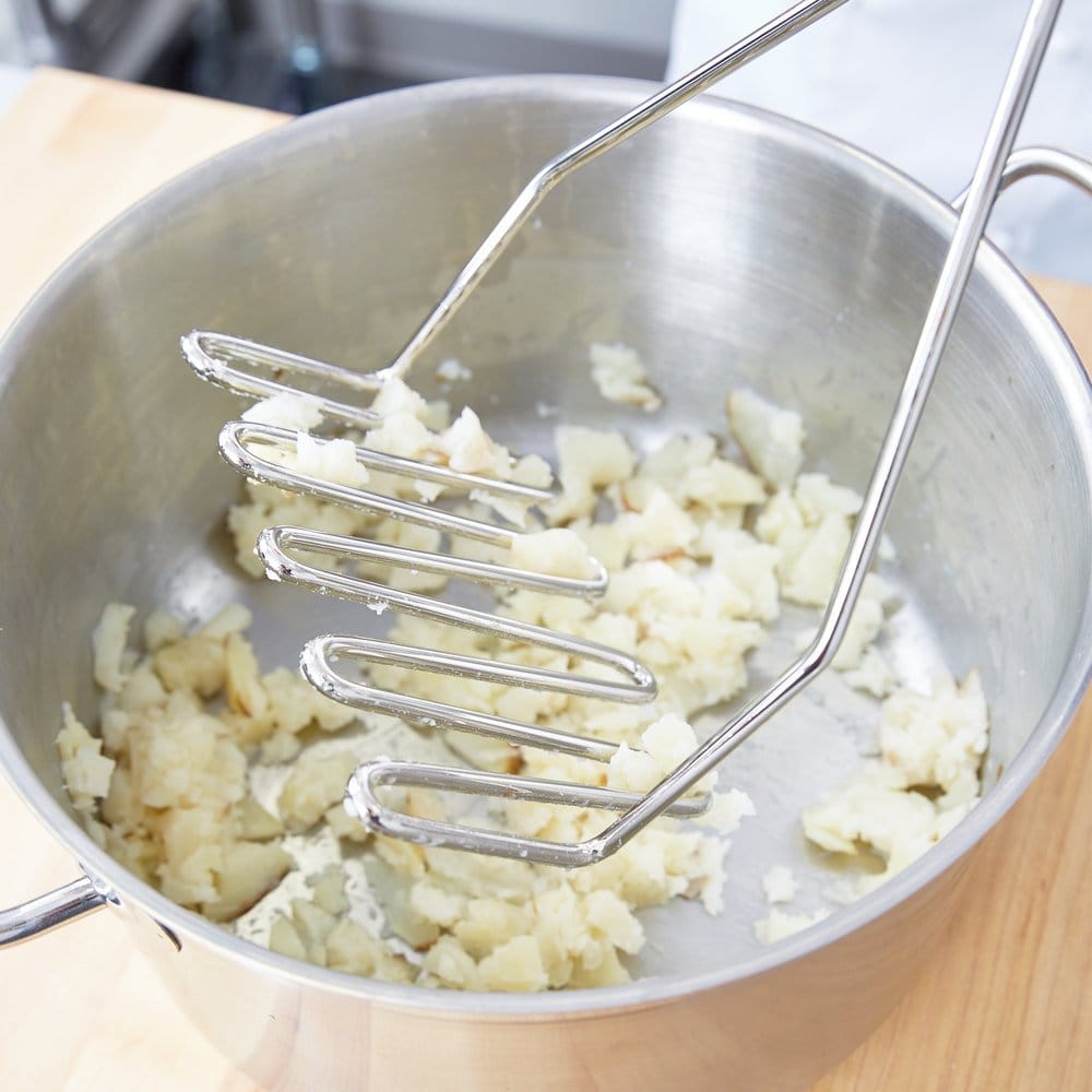 Royal Industries Potato Masher with Square Base, Chrome, 24 inch, Silver Mashed potatoes are one of the most satisfying sides a customer could ask for and it's also one of the most common  -ROY PM SQ 24