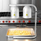 Two Bulb Food Warmer 110V with two 250 Watt Bulbs  This warmer boasts a simple design that combines with a rugged construction to give you a reliable way to keep fried foods hot without drying them out-ROY FW 01 Hannah's Variety Store