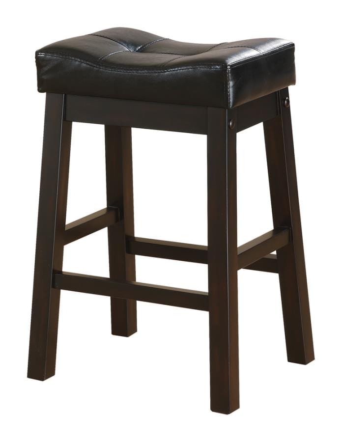 Upholstered Counter Height Stools Black And Cappuccino (Set Of 2) Counter stool is perfect for a kitchen island or home bar- 120519 ebuystt