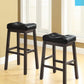 Upholstered Counter Height Stools Black And Cappuccino (Set Of 2) Counter stool is perfect for a kitchen island or home bar- 120519 ebuystt