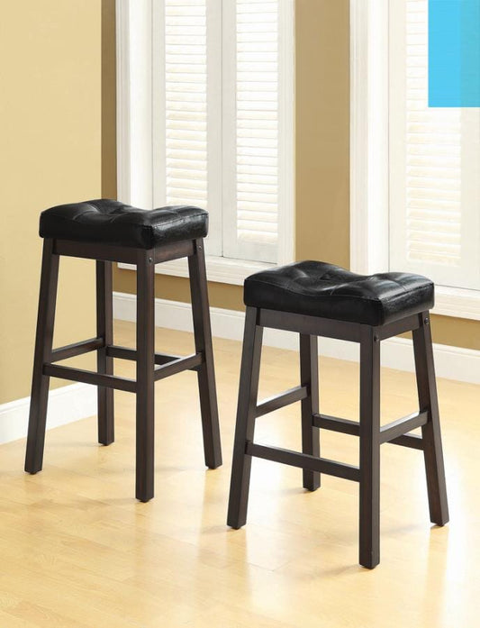 Upholstered Counter Height Stools Black And Cappuccino (Set Of 2) Counter stool is perfect for a kitchen island or home bar- 120519 ebuystt