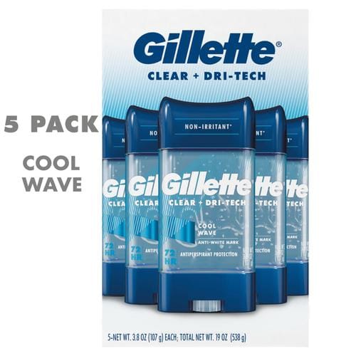 Gillette Clear Gel Deodorant 5 Units / 3.8 oz Gillette deodorant for men has one singular-focused goal, and that is to deliver the best a man can get, one swipe at a time-419338