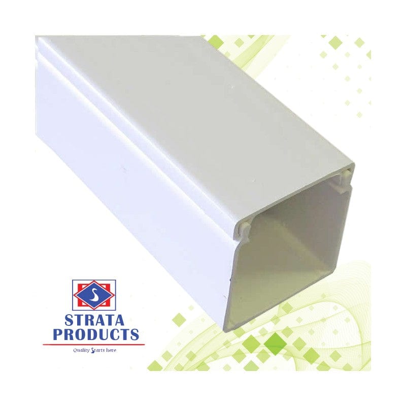 Strata Self Adhesive Trunking, Durable and Gives a Tidy Finish on Electrical Wiring, No Loose Ends and Provides Safety with Residential or Commerical Spaces MEGA