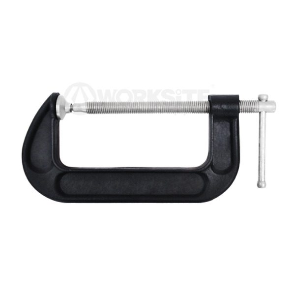 Worksite 6-inch G Clamp Versatile clamp Secures parts for assembly, Fastening, Gluing, and Welding in woodworking, Metalworking, and Automotive Applications- WT9167 Worksite Hand Tools
