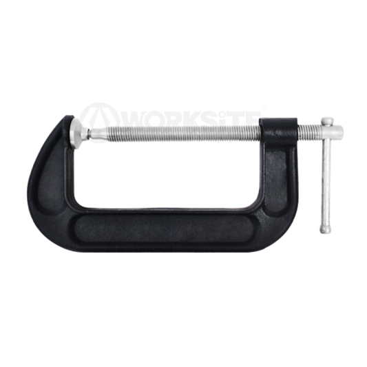 Worksite 6-inch G Clamp Versatile clamp Secures parts for assembly, Fastening, Gluing, and Welding in woodworking, Metalworking, and Automotive Applications- WT9167 Worksite Hand Tools