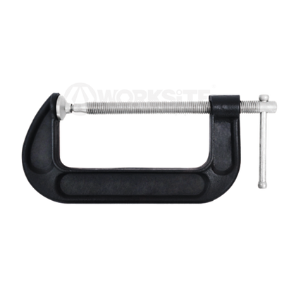 Worksite 6-inch G Clamp Versatile clamp Secures parts for assembly, Fastening, Gluing, and Welding in woodworking, Metalworking, and Automotive Applications- WT9167
