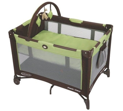 Graco Pack N Play On The Go Playard Go Green, Specially designed bassinet that folds with the playard - 1812957 so there are less parts to carry -