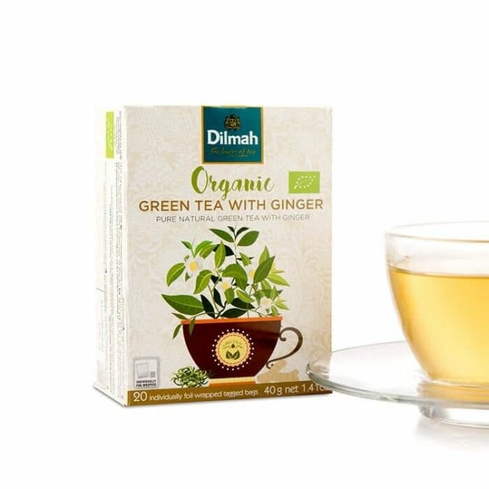Dilmah Organic Green Tea With Mint 20 Tea Bags Delicate and refreshing mint drink  and best enjoyed pure and natural-9312631153453 Hannah's Variety Store