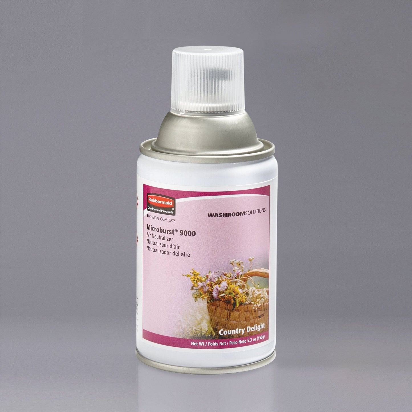 Rubbermaid  Microburst 9000 Country Delight Metered Aerosol Air Freshener This refill uses a high-quality actuator to distribute a fine, dry scented mist evenly throughout your restroom to provide fresh and fragrant air at peak hours of usage-FG4012481 Hannah's Variety Store