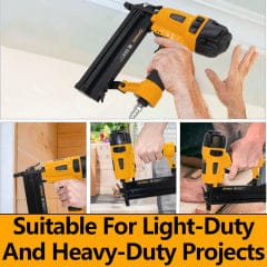 WORKSITE Narrow Crown Air Stapler, Pneumatic 18G, Ideally for Furniture, Flooring, Wooden Ornament / Picture Frame, Roofing Palm - PNT388 Worksite Hand Tools