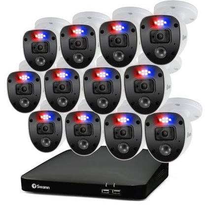Swann 12 Camera with 16 Channel Security System Enjoy hands free security using voice commands. Stream video from your camera via the Google Assistant & Chromecast, Google Home Hub, or via Alexa devices with a screen, such as Echo Spot-394567