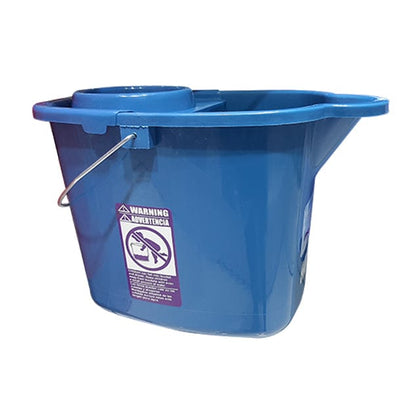 Durable Plastic Blue Mop Bucket, Wringer with anti-drip channel - 20010050