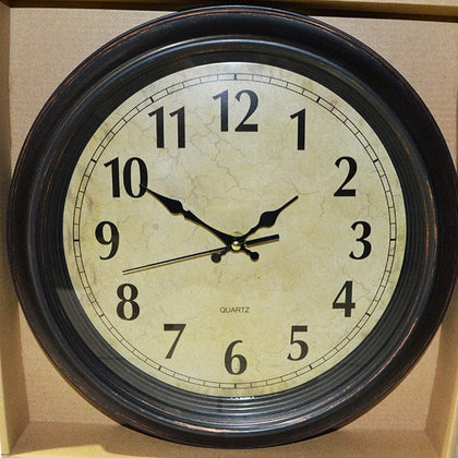 Wall Clock Round Brown 30 CM - 20013800