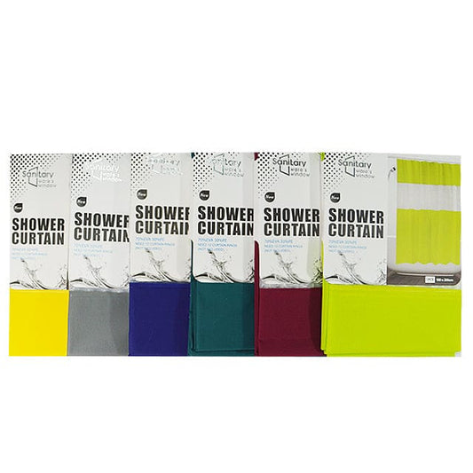 Elegant Hotel Style Shower Curtain with Window, Super Long 180cm, Washable, Size 180cm x 180cm - 20017002 MEGA