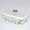 Glass Storage Container Rectangle with Snap Lock Lid  550ML (No Vent) - 20017361