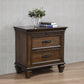 2-Drawer Nightstand With Pull Out Tray Burnished Oak - 200972 A-Z Store Nadia