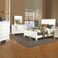 Sandy Beach Eastern King Panel Bed With High Headboard White Collection: Upgrade Your Sacred Space With A Sturdy, Stylish Bed To Help You Soothe Away The Stress Of Each Day. It Is Simply Elegant.  SKU: 201301KE coastmega