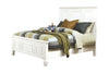 Sandy Beach California King Panel Bed With High Headboard White Collection: This Bed Is Just Suitable For A Downtown Loft As It Is For A Beachfront Home. Headboard And Footboard Feature Detailed Carvings And Moldings.  SKU: 201301KW