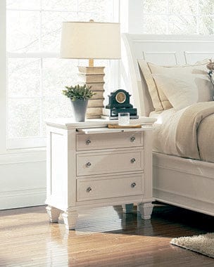 Sandy Beach 3-Drawer Nightstand White Collection: Fashionable, Functional, And Durable, This Nightstand Has It All. Three Roomy Drawers Offer Lots Of Space For Personal Storage.  SKU: 201302 coastmega