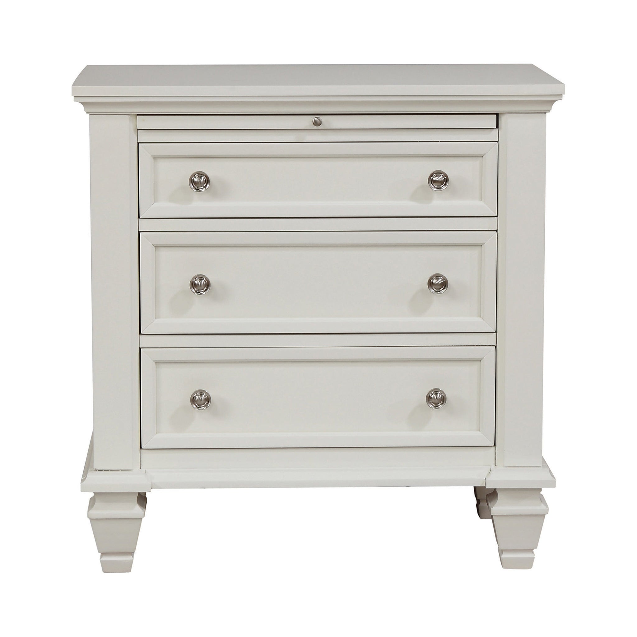 Sandy Beach 3-Drawer Nightstand White Collection: Fashionable, Functional, And Durable, This Nightstand Has It All. Three Roomy Drawers Offer Lots Of Space For Personal Storage.  SKU: 201302