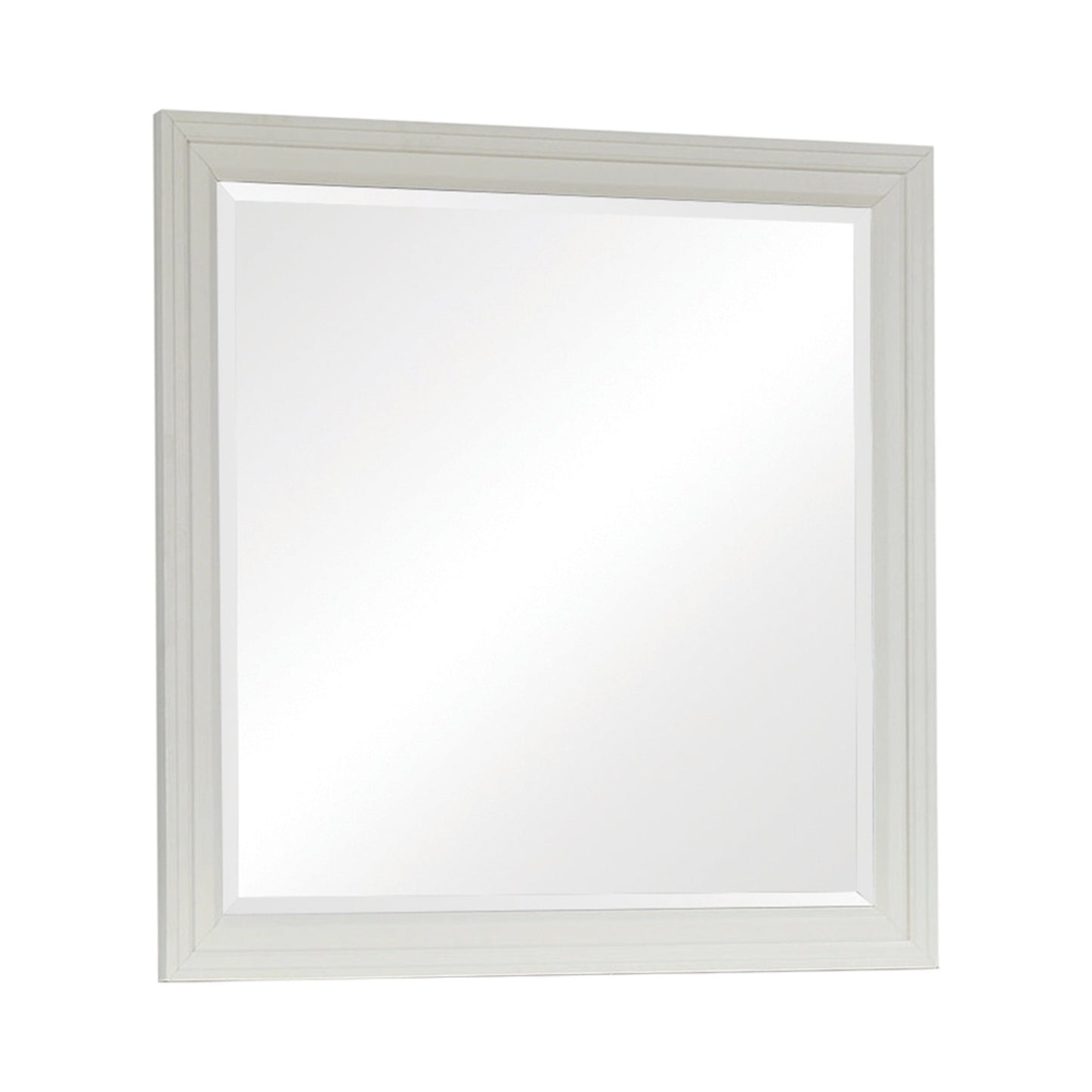 Sandy Beach Rectangular Mirror White Collection: Crafted From Maple Veneers For Durability, White Finish Frame Gives It A Unique, Eye-Catching Appeal. Ideally Suited For The Dresser Or Hanging On The Bedroom Or Dressing Room Wall.  SKU: 201304 coastmega
