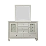 Sandy Beach Rectangular Mirror White Collection: Crafted From Maple Veneers For Durability, White Finish Frame Gives It A Unique, Eye-Catching Appeal. Ideally Suited For The Dresser Or Hanging On The Bedroom Or Dressing Room Wall.  SKU: 201304 coastmega