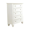 Sandy Beach 5-Drawer Rectangular Chest White Collection: Chest Features Five Roomy Drawers With Plenty Of Storage For Foldable Clothes As Well As Extra Bed Linens. Broad Top Wide Enough For Lamp And A Collection Of Books.  SKU: 201305