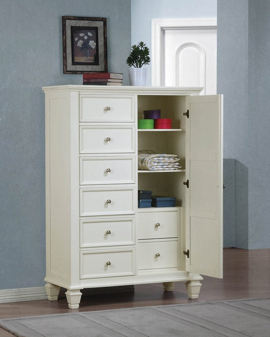 Sandy Beach 8-Drawer Man’s Chest Storage White Collection: Upgrade Your Bedroom Storage Options With This Tasteful, Hardwood Chest. Crafted From High Quality Materials, It's Sturdy And Durable, Plenty Of Room To Meet Your Storage Needs.  SKU: 201308 coastmega
