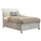 Sandy Beach California King Storage Sleigh Bed White Collection: This Bed Can Be The Centerpiece Of Any Master Bedroom. Two Storage Drawers Are Built Into The Carved Footboard For storing extra Linens.  SKU: 201309KW coastmega