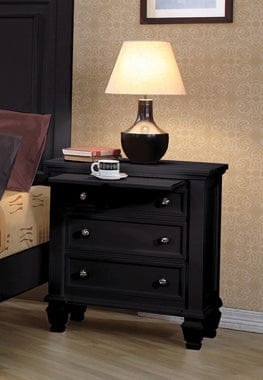 Sandy Beach 3-Drawer Nightstand Black Collection: This Nightstand Is Perfect For Any Bedroom. Three Spacious Drawers Offer Plenty Of Room To Accommodate Your Personal Possessions.  SKU: 201322 coastmega