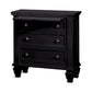 Sandy Beach 3-Drawer Nightstand Black Collection: This Nightstand Is Perfect For Any Bedroom. Three Spacious Drawers Offer Plenty Of Room To Accommodate Your Personal Possessions.  SKU: 201322 coastmega
