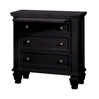 Sandy Beach 3-Drawer Nightstand Black Collection: This Nightstand Is Perfect For Any Bedroom. Three Spacious Drawers Offer Plenty Of Room To Accommodate Your Personal Possessions.  SKU: 201322