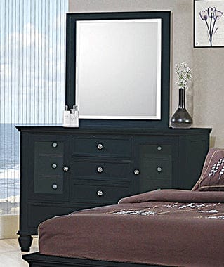 Sandy Beach 11-Drawer Dresser Black Collection: This Dresser Is Sturdy, Yet Elegantly-Styled. Wide Broad Top Is Spacious Enough For Fresh Flowers And An Impressive Perfume Collection. Plenty Of Storage For All Your Foldable Delicates.  SKU: 201323