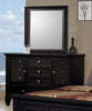 Sandy Beach Vertical Dresser Mirror Black Collection: Fits Perfectly On The Dresser From The Same Collection, Yet Also Adds Charm And Character To The Master Bedroom Or Dressing Room When Hung On The Wall.  SKU: 201324