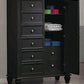 Sandy Beach Man’s Chest With Concealed Storage Black Collection: Keep Your Clothing Safe, Secure And Organized While Enhancing The Beauty Of Your Bedroom Decor. Six (6) Roomy Drawers To Hold Socks, Belts, T-Shirts And More.  SKU: 201328 coastmega