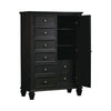 Sandy Beach Man’s Chest With Concealed Storage Black Collection: Keep Your Clothing Safe, Secure And Organized While Enhancing The Beauty Of Your Bedroom Decor. Six (6) Roomy Drawers To Hold Socks, Belts, T-Shirts And More.  SKU: 201328