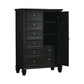 Sandy Beach Man’s Chest With Concealed Storage Black Collection: Keep Your Clothing Safe, Secure And Organized While Enhancing The Beauty Of Your Bedroom Decor. Six (6) Roomy Drawers To Hold Socks, Belts, T-Shirts And More.  SKU: 201328 coastmega
