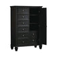 Sandy Beach Man’s Chest With Concealed Storage Black Collection: Keep Your Clothing Safe, Secure And Organized While Enhancing The Beauty Of Your Bedroom Decor. Six (6) Roomy Drawers To Hold Socks, Belts, T-Shirts And More.  SKU: 201328 coastmega