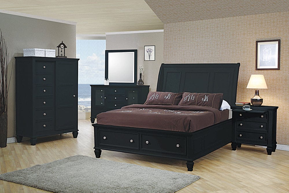 Sandy Beach Man’s Chest With Concealed Storage Black Collection: Keep Your Clothing Safe, Secure And Organized While Enhancing The Beauty Of Your Bedroom Decor. Six (6) Roomy Drawers To Hold Socks, Belts, T-Shirts And More.  SKU: 201328 coastmega