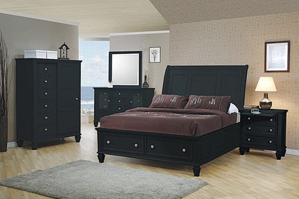 Sandy Beach Man’s Chest With Concealed Storage Black Collection: Keep Your Clothing Safe, Secure And Organized While Enhancing The Beauty Of Your Bedroom Decor. Six (6) Roomy Drawers To Hold Socks, Belts, T-Shirts And More.  SKU: 201328